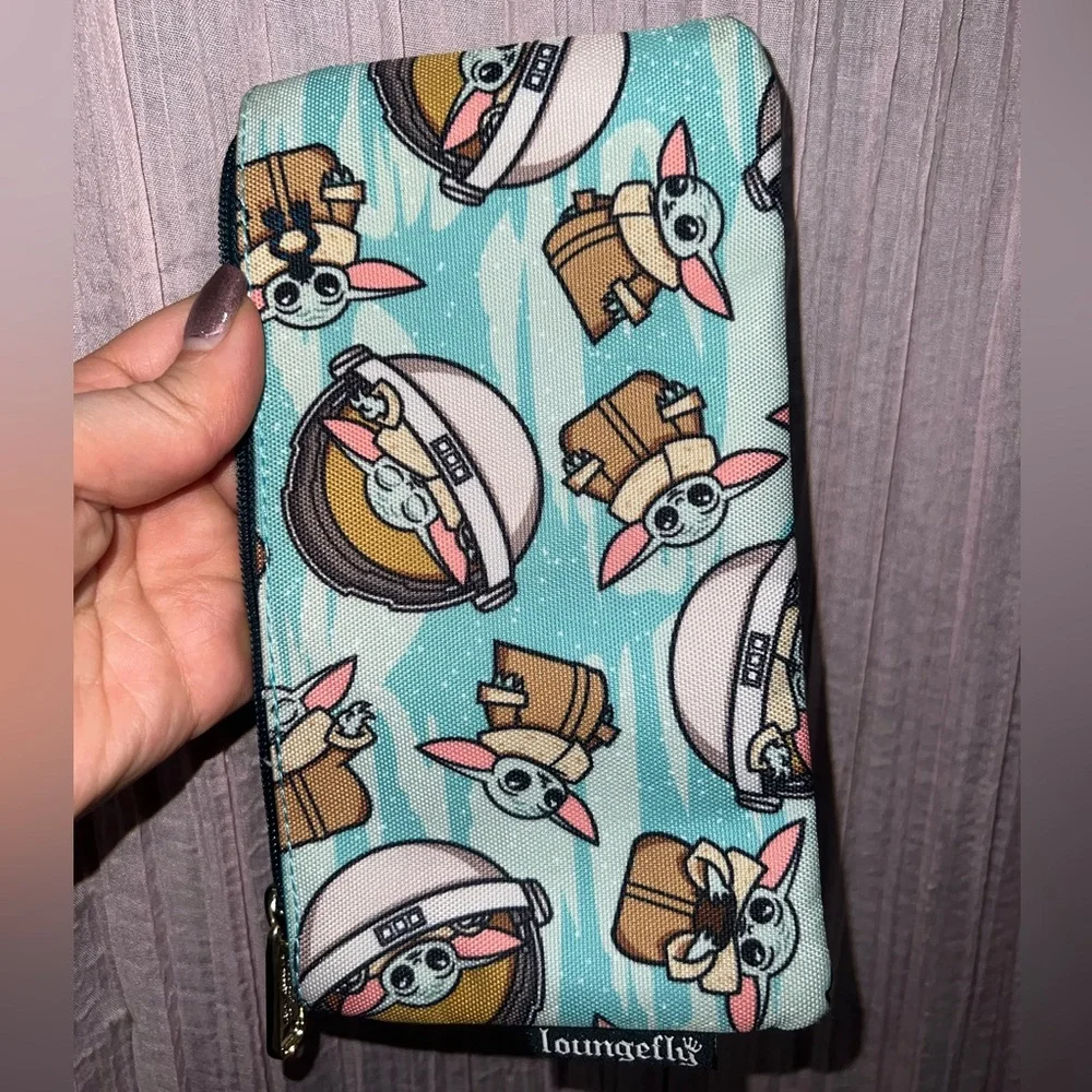 Loungefly Star Wars Baby Yoda Teal Backpack and pencil pouch
